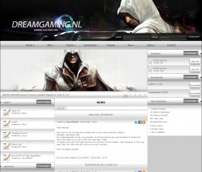 webspell template dreamgaming